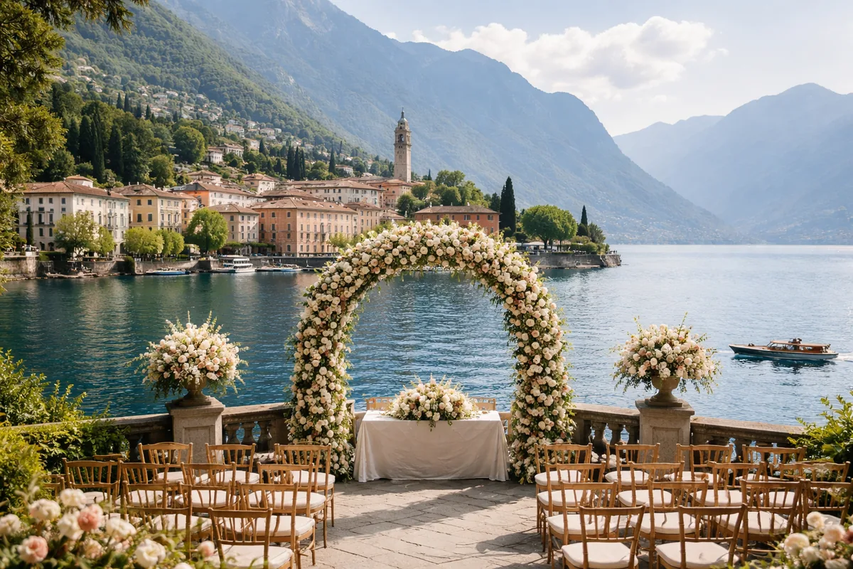 Quel type de mariage sur mesure organiser au lac de Côme dans une ville historique